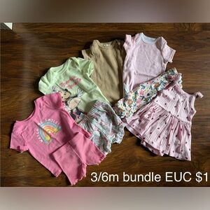 Baby Clothing Bundle, Rainbow, Floral, Ladybug